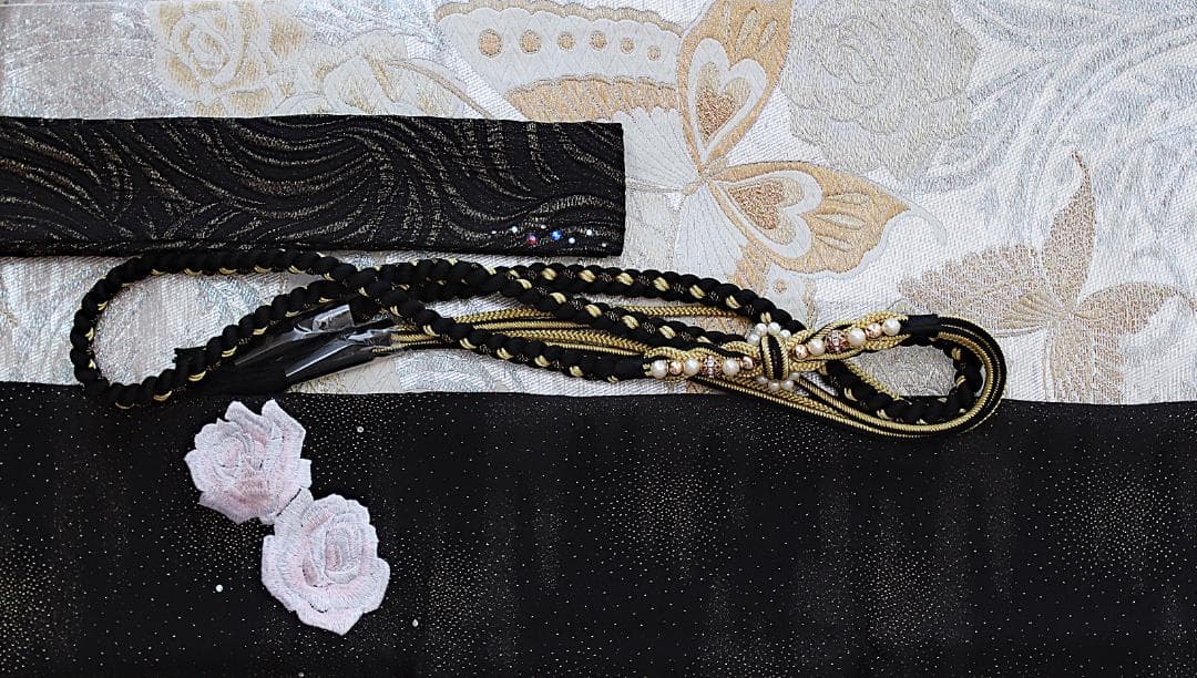 振袖フルセット ターコイズブルー×黒 粋 モダン 大輪花 成人式