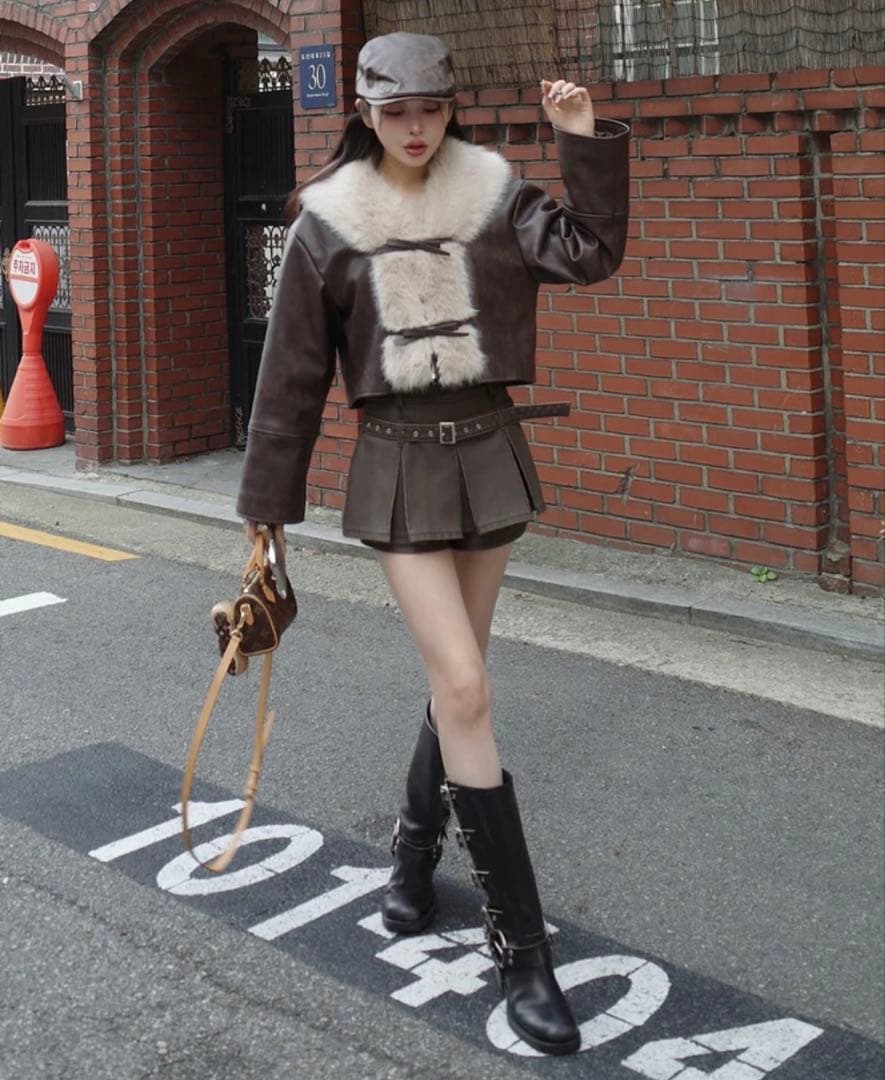 darich ダーリッチ リボンベルトヴィンテージレザージャケット