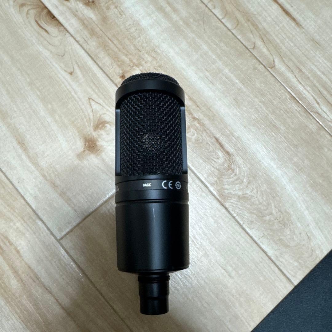 audio-technicaAT2020コンデンサーマイク ショックマウント付き