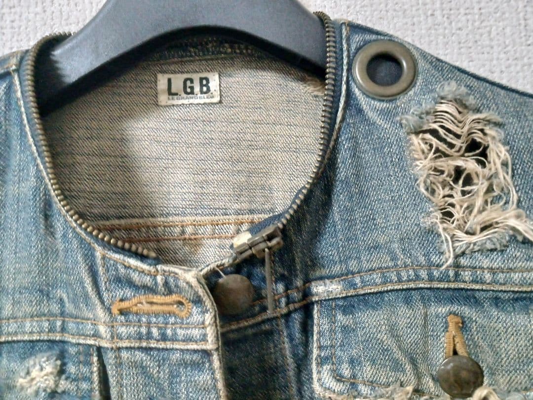 ルグランブルー　LGB 2wayハトメジップデニムジャケットGジャン