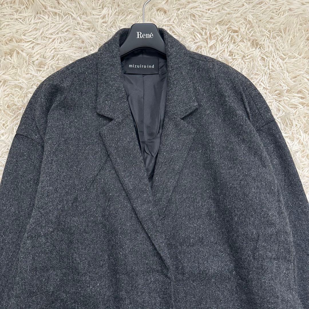 【りゅうママ】2024✨ミズイロインド　ウールブレンドテーラードジャケット