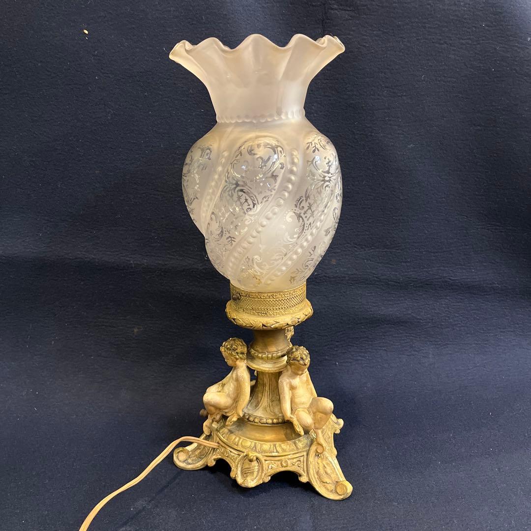 金属工芸　照明　ランプ　ガラス　オブジェ　3人の子供　送料無料　総重量㎏