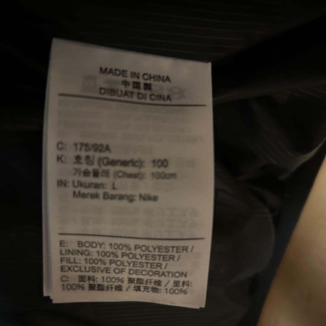 298【美品】NIKE ナイキ　ダウンベスト　刺繍ロゴ　肉厚　ブラック L