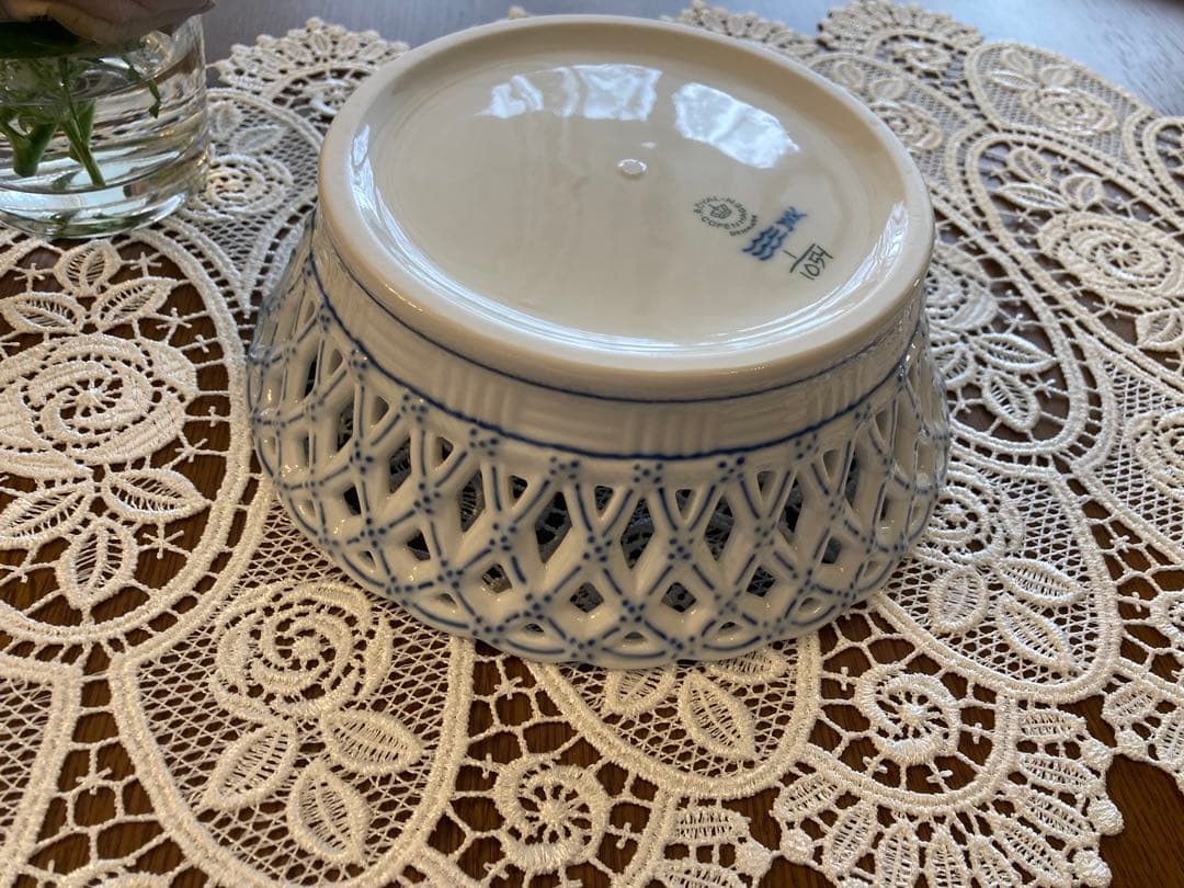 【ロイヤルコペンハーゲン】 ブルーフルーテッド フルレース　 ボウル