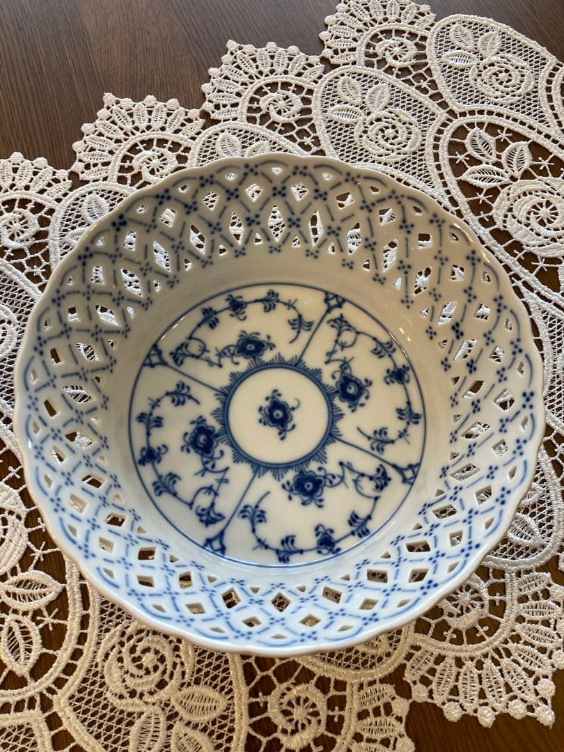 【ロイヤルコペンハーゲン】 ブルーフルーテッド フルレース　 ボウル