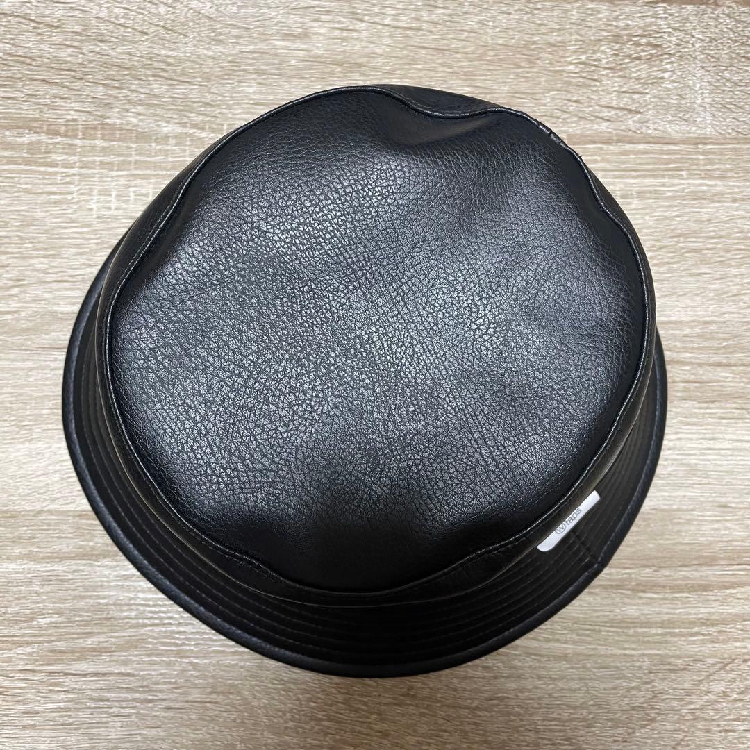 [美品]WTAPS ダブルタップス フェイクレザーバケットハット hat 黒