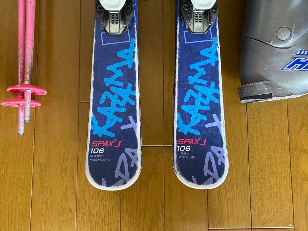 ◉スキー.ジュニア 4点セット★板106／靴21-22◆送料込◆