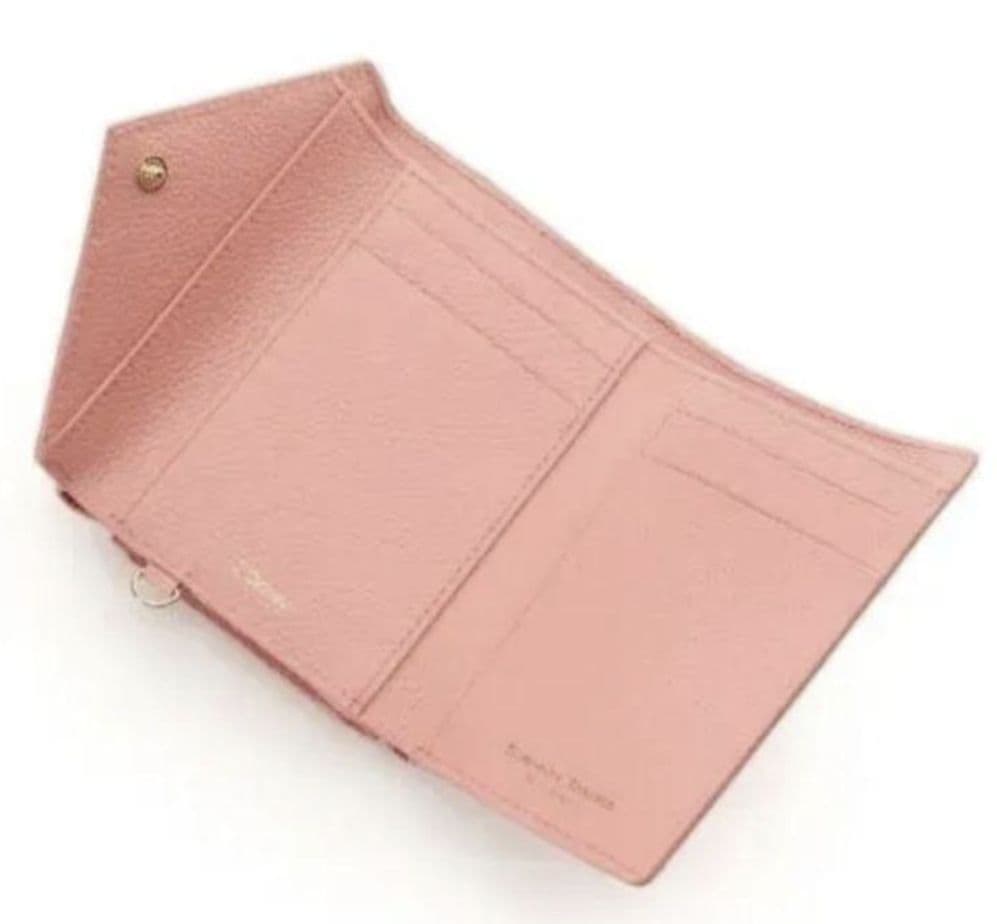 サマンサタバサ　ラプンツェル　かわいい型押し三つ折財布　パステルピンク　未使用品