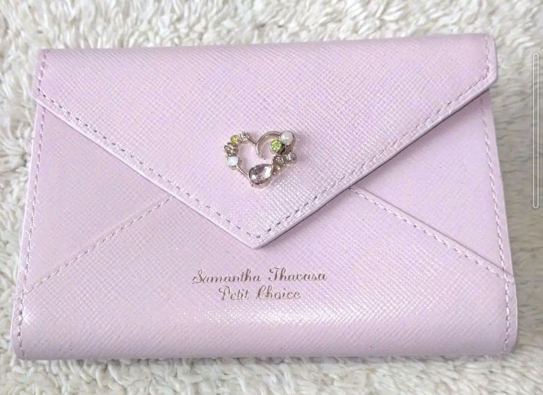 サマンサタバサ　ラプンツェル　かわいい型押し三つ折財布　パステルピンク　未使用品