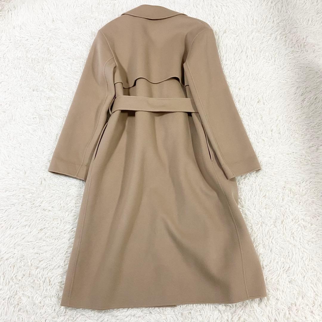 23aw セオリー　ラップトレンチコート　ベルト　ロング丈　カシミヤ　ベージュ