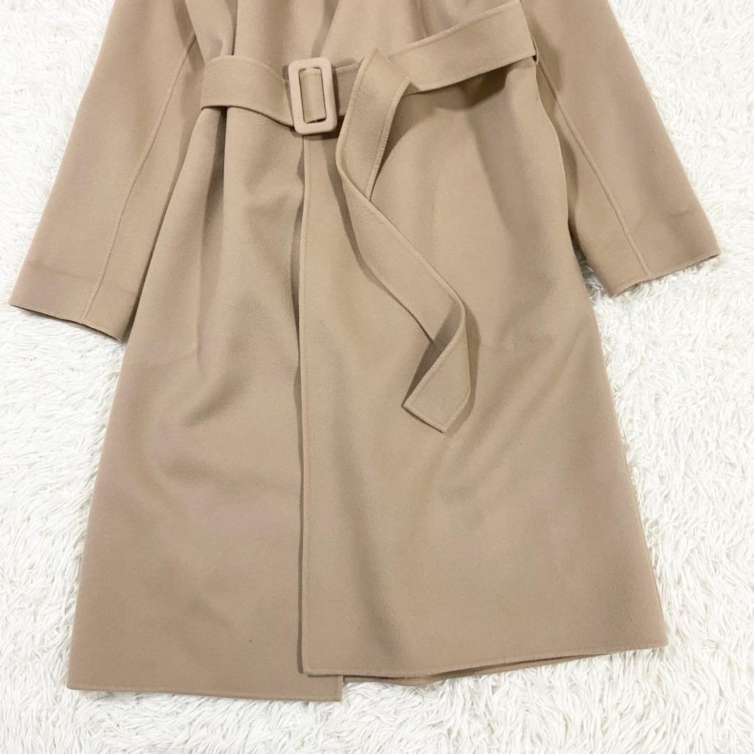 23aw セオリー　ラップトレンチコート　ベルト　ロング丈　カシミヤ　ベージュ