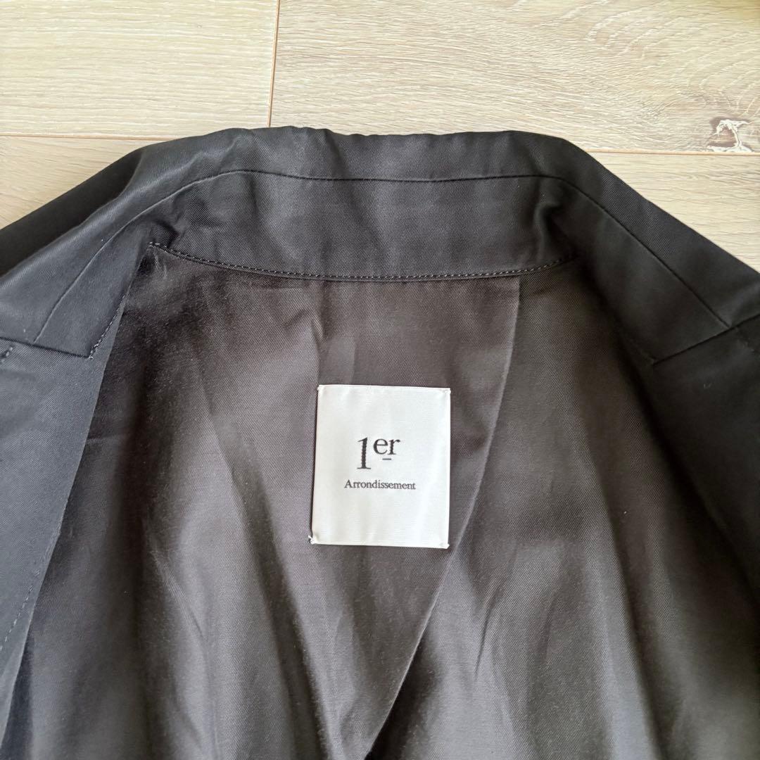 【未使用】プルミエアロンディスモン ショートトレンチコート 黒 オーバーサイズ