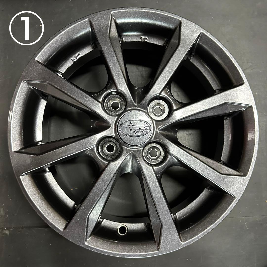 14インチ　4本　スバル　シフォントライ　純正ホイール　新車外し