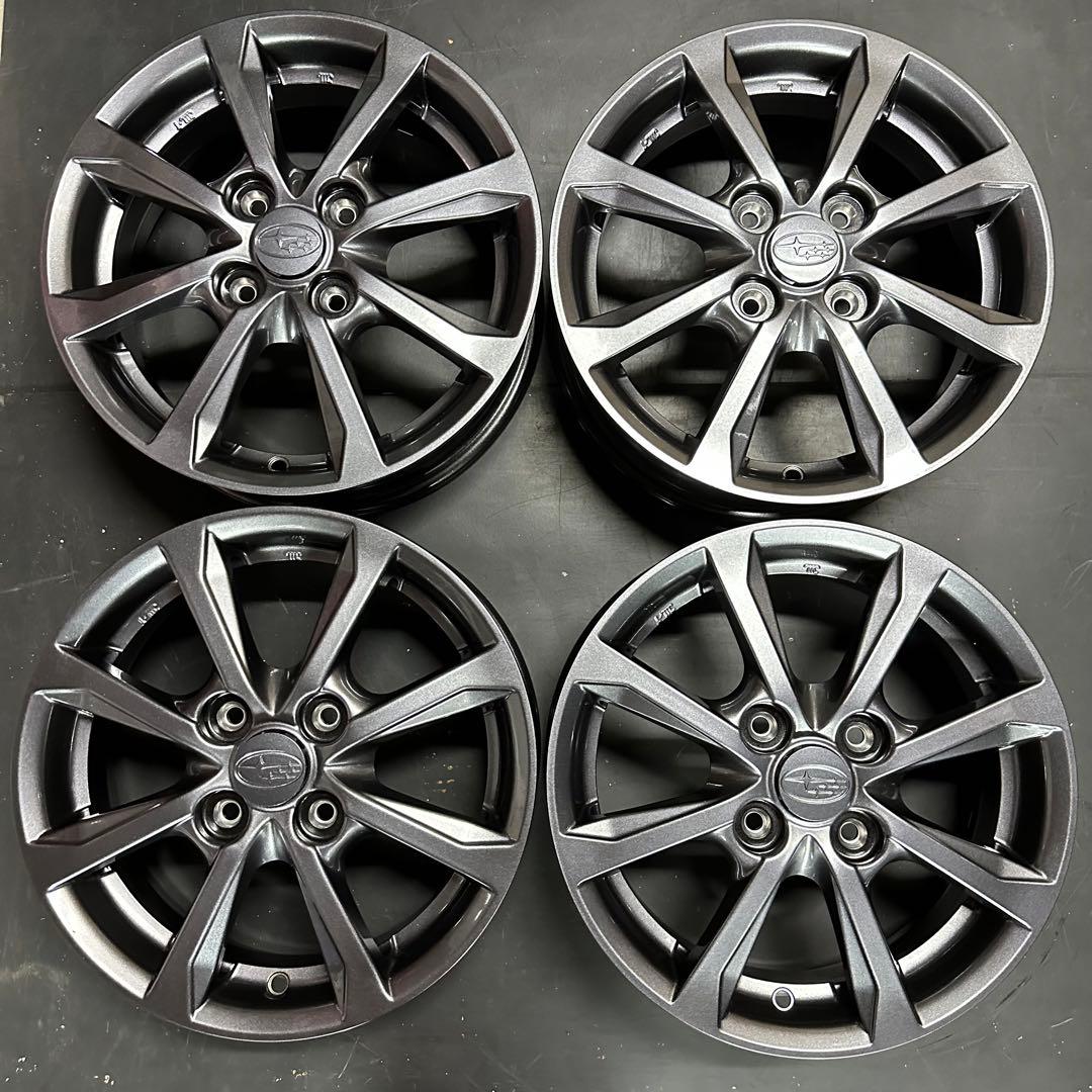 14インチ　4本　スバル　シフォントライ　純正ホイール　新車外し