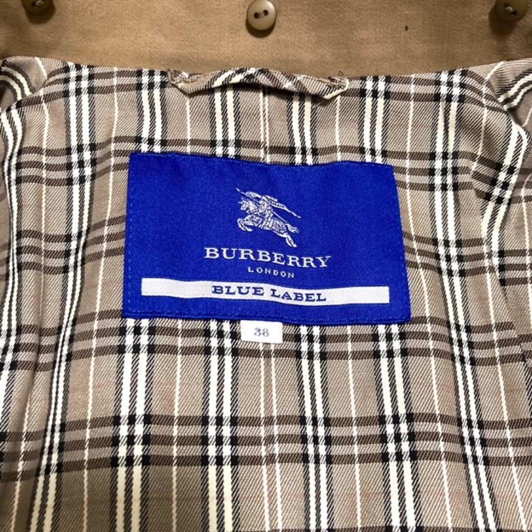 中古 Burberry バーバリー ブルーレーベル コート ノバチェック M