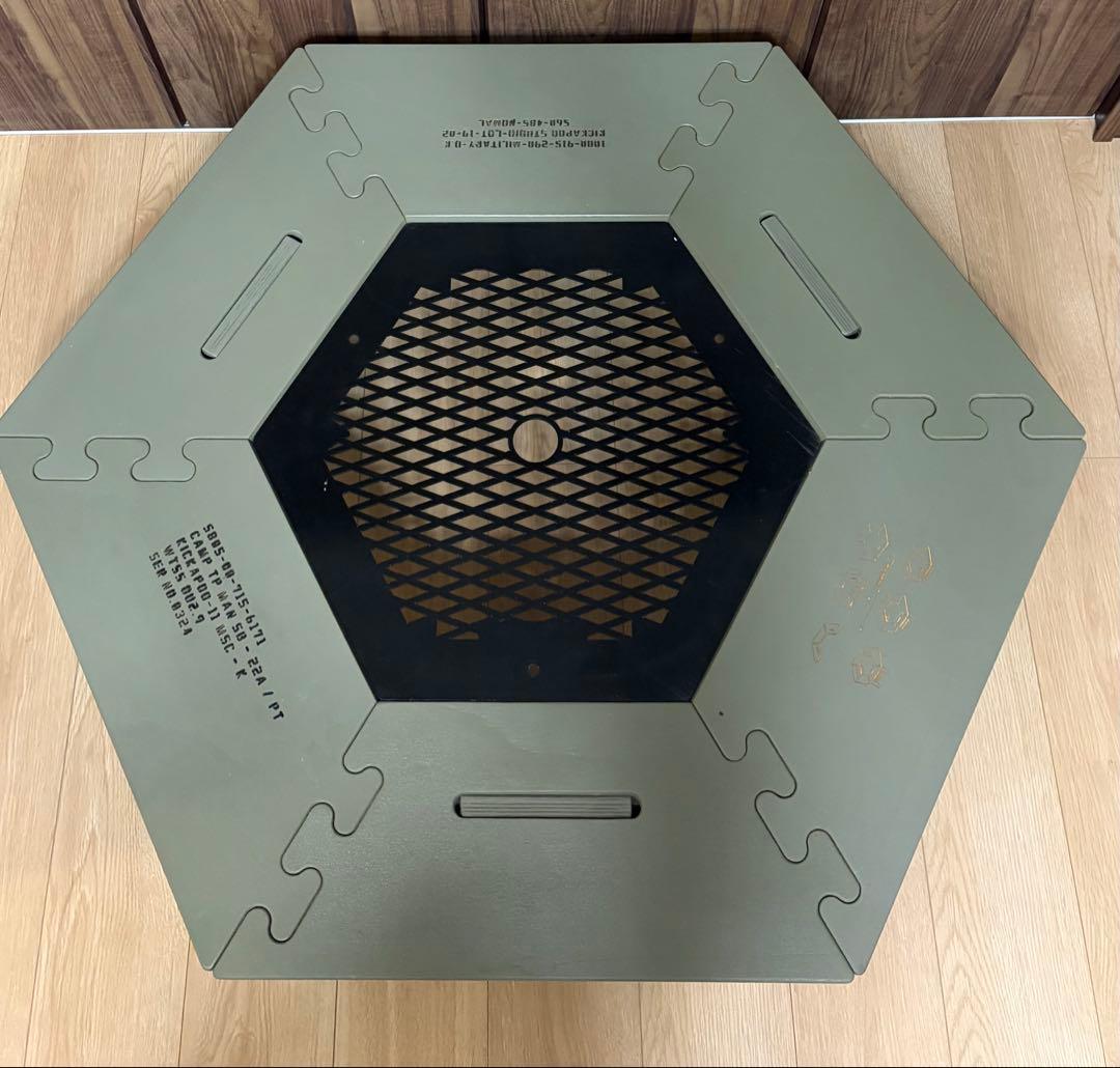 ヘキサテーブル　六角テーブル　ミリタリー