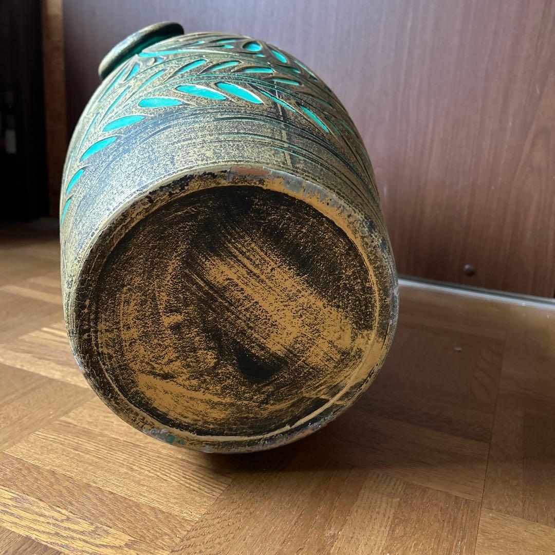 新品未使用　イタリア製傘立て　壺型　グリーン