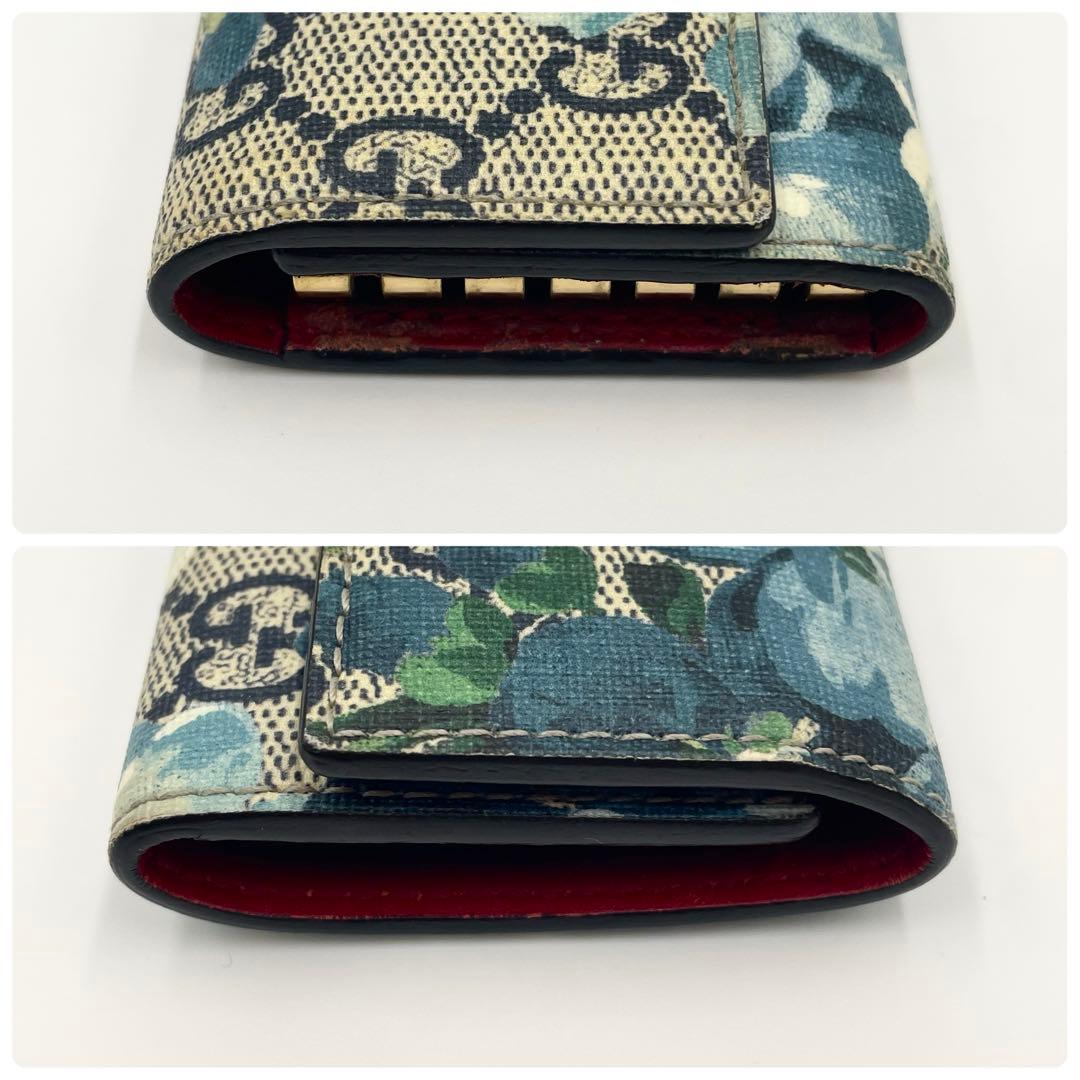 【美品✨】グッチ　GGブルームス　花柄　GGスプリーム　６連キーケース