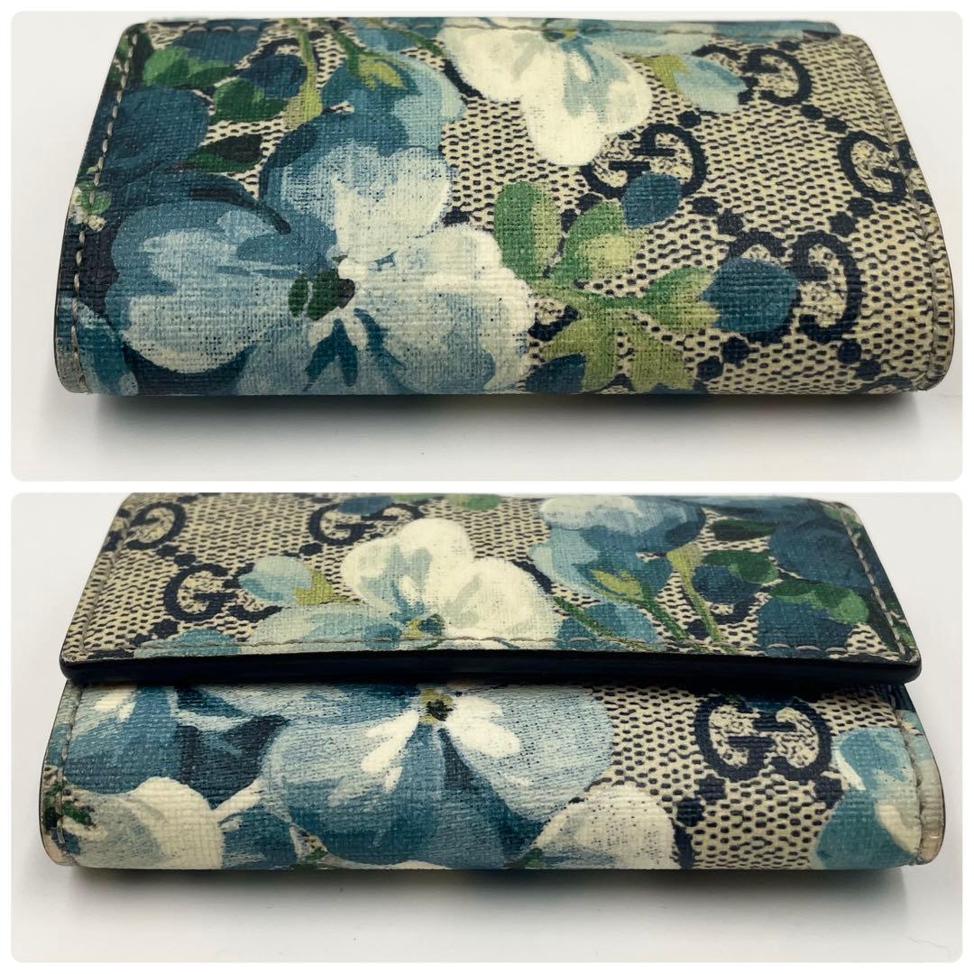 【美品✨】グッチ　GGブルームス　花柄　GGスプリーム　６連キーケース