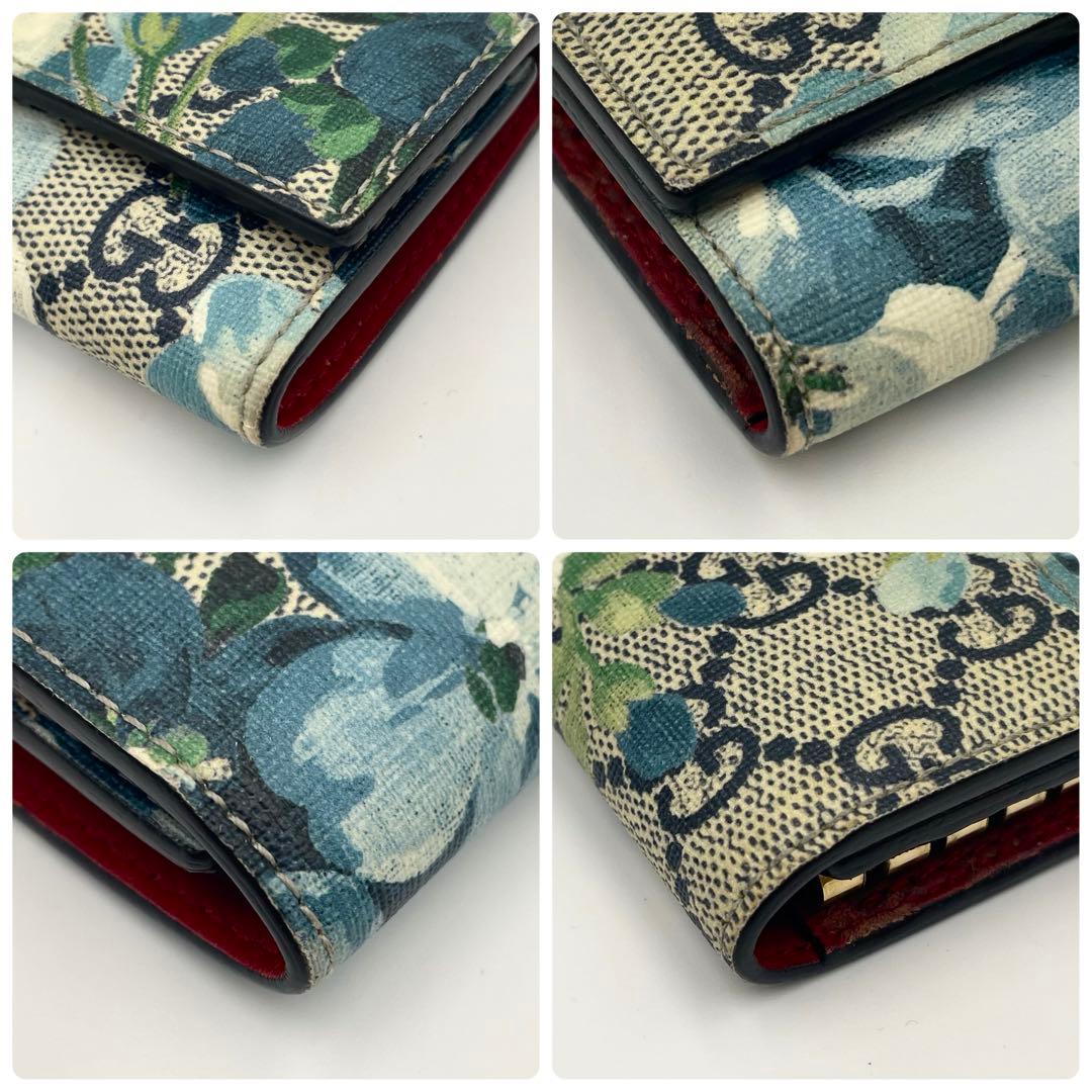 【美品✨】グッチ　GGブルームス　花柄　GGスプリーム　６連キーケース