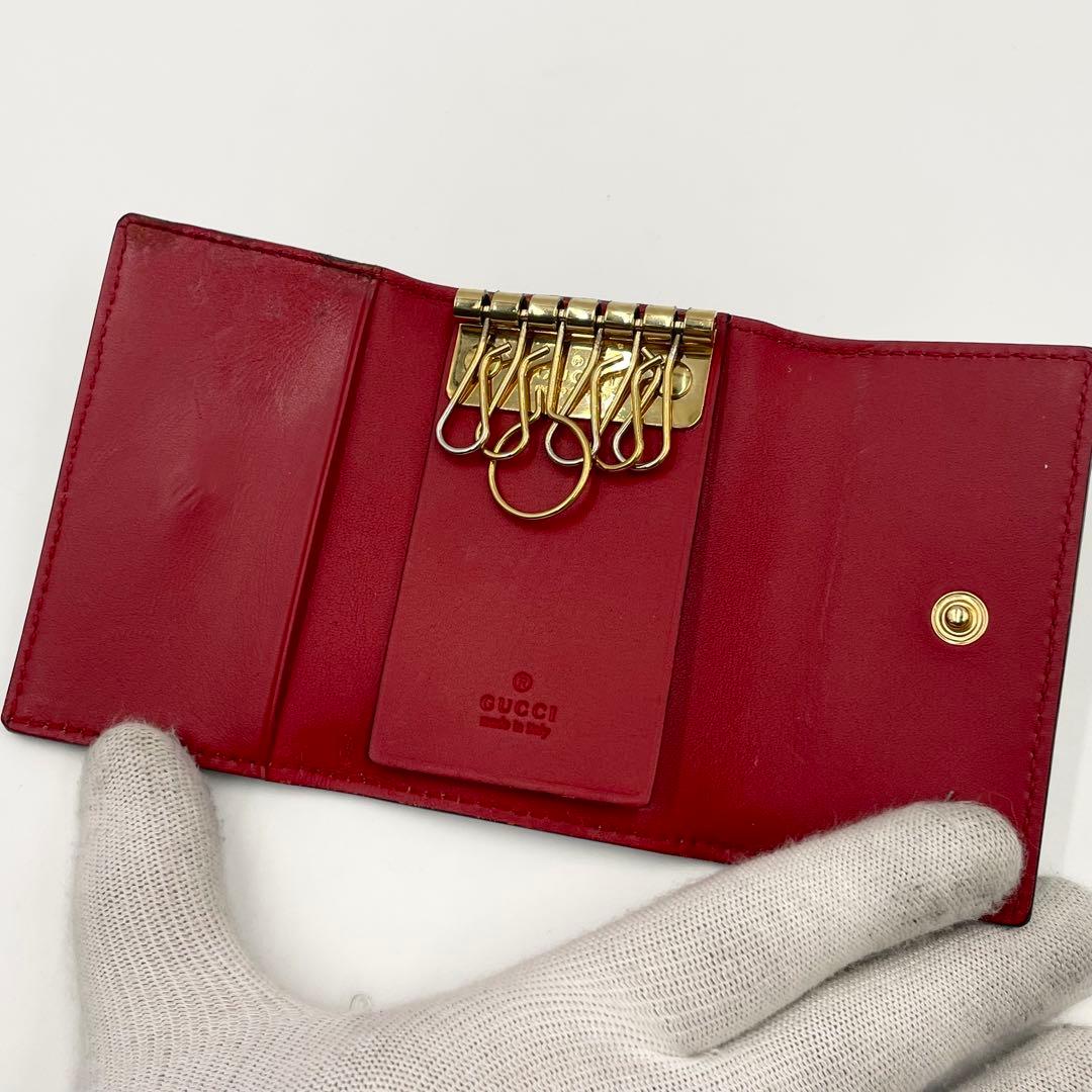 【美品✨】グッチ　GGブルームス　花柄　GGスプリーム　６連キーケース