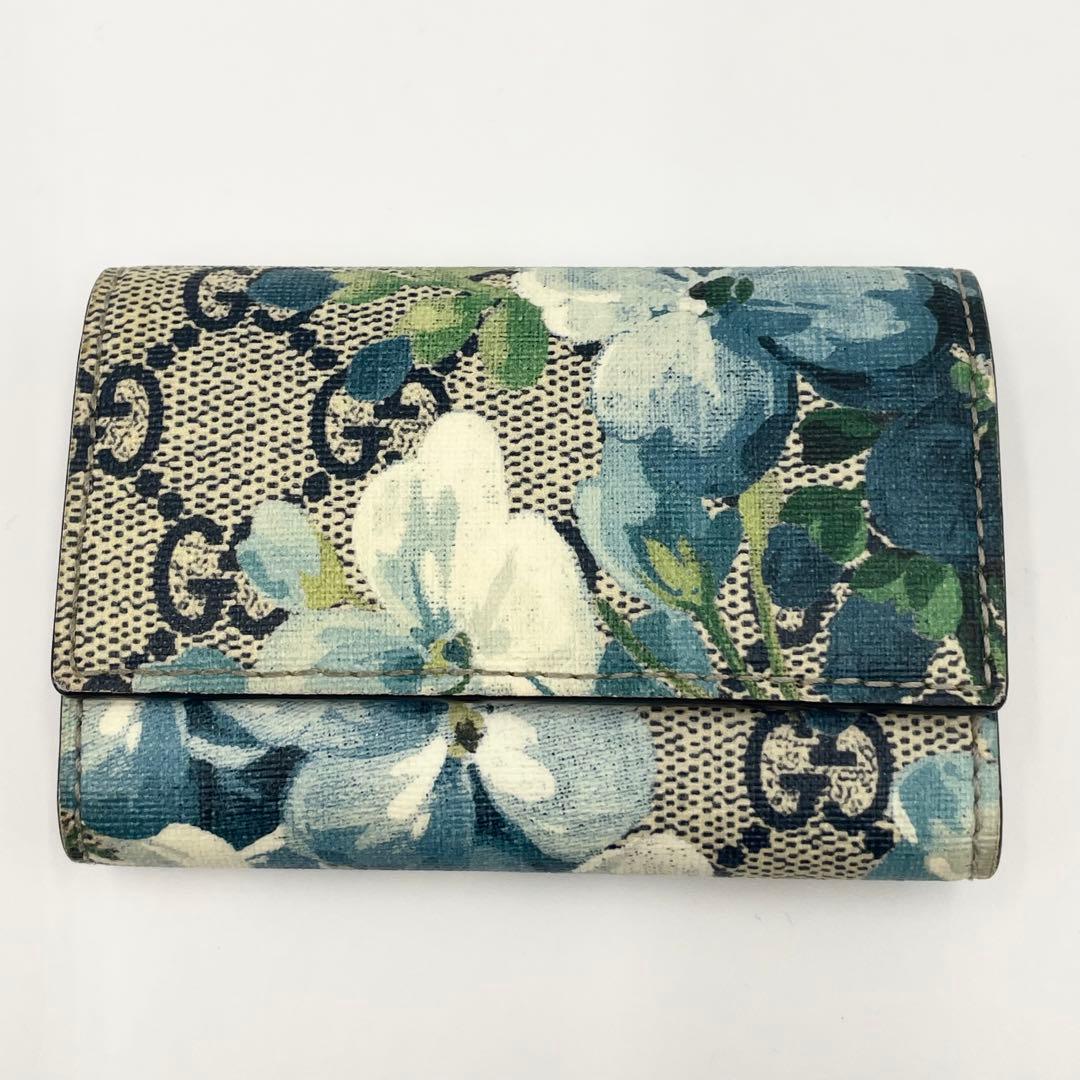【美品✨】グッチ　GGブルームス　花柄　GGスプリーム　６連キーケース