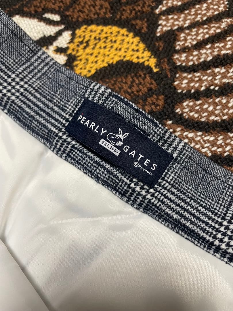 【新品未使用】PEARLY GATES スヌーピーコラボチェック柄スカートゴルフ