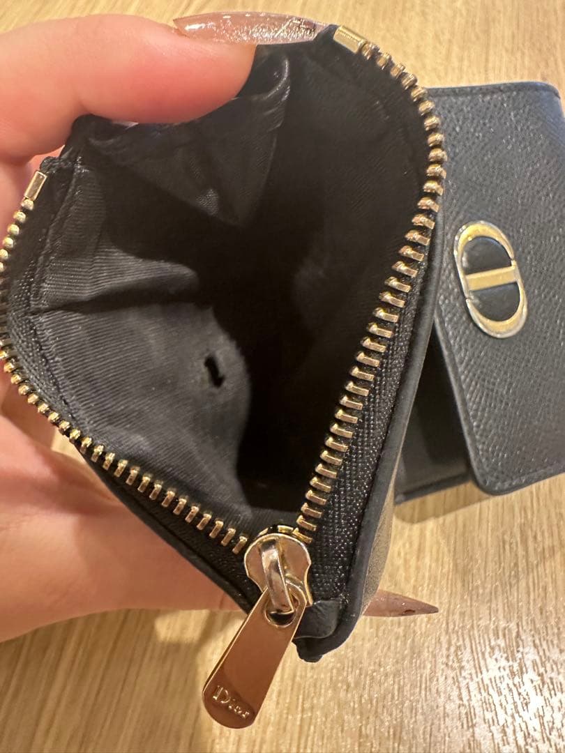 Christian Dior ブラック 三つ折り財布