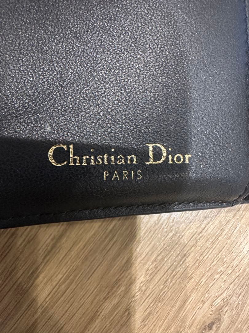 Christian Dior ブラック 三つ折り財布