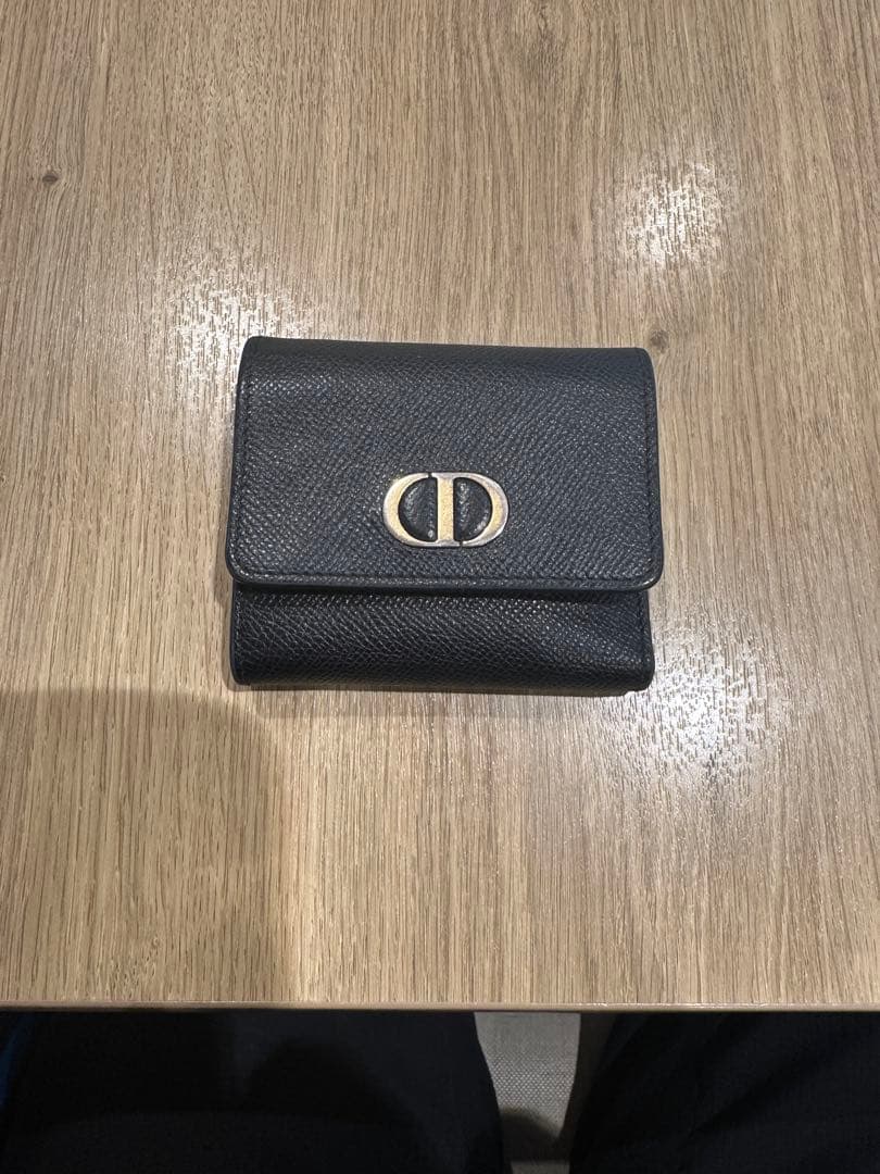 Christian Dior ブラック 三つ折り財布