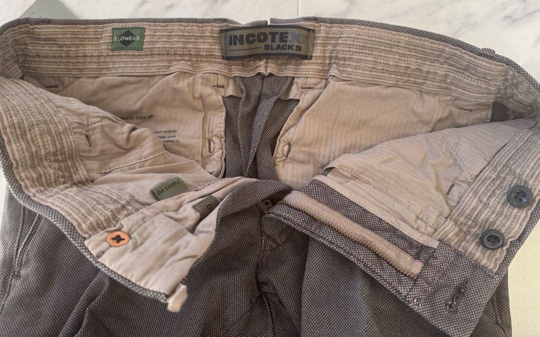 【新品未使用】INCOTEX ストレッチ コットンパンツ 30