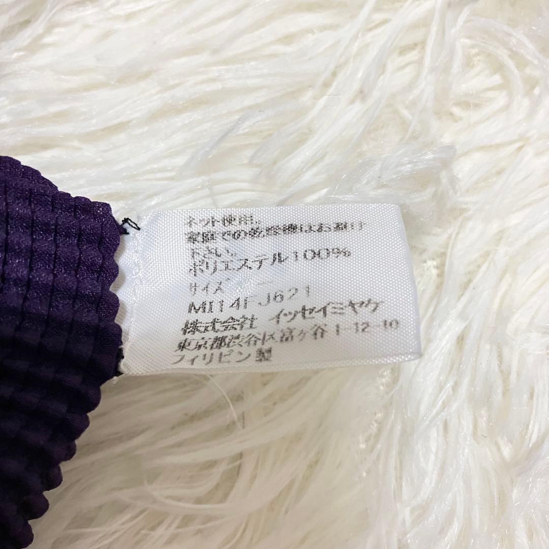 ミーイッセイミヤケ ハイネックカットソー 長袖 総柄 ボーダー