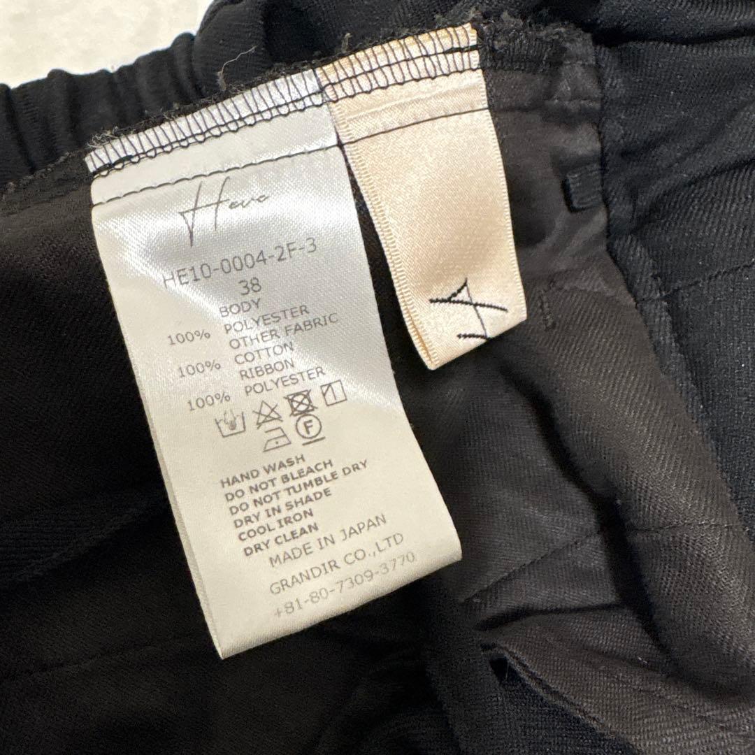 値下しました【美品人気】ヘイブ heve リボンドットパンツ 黒 ブラック 38
