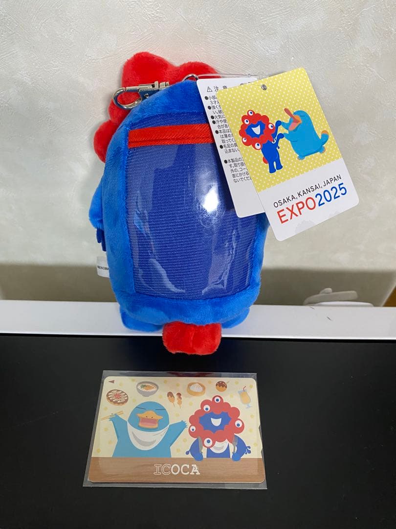 大阪・関西万博記念限定ICOCA＋ぬいぐるみパスケースセット　ミャクミャクver