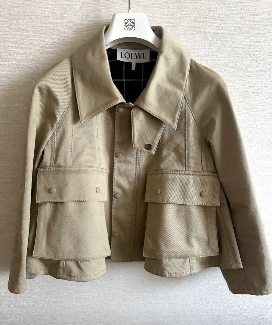 今月掲載終了最終値下【LOEWE】トラペーズ コットンジャケット/サイズ34