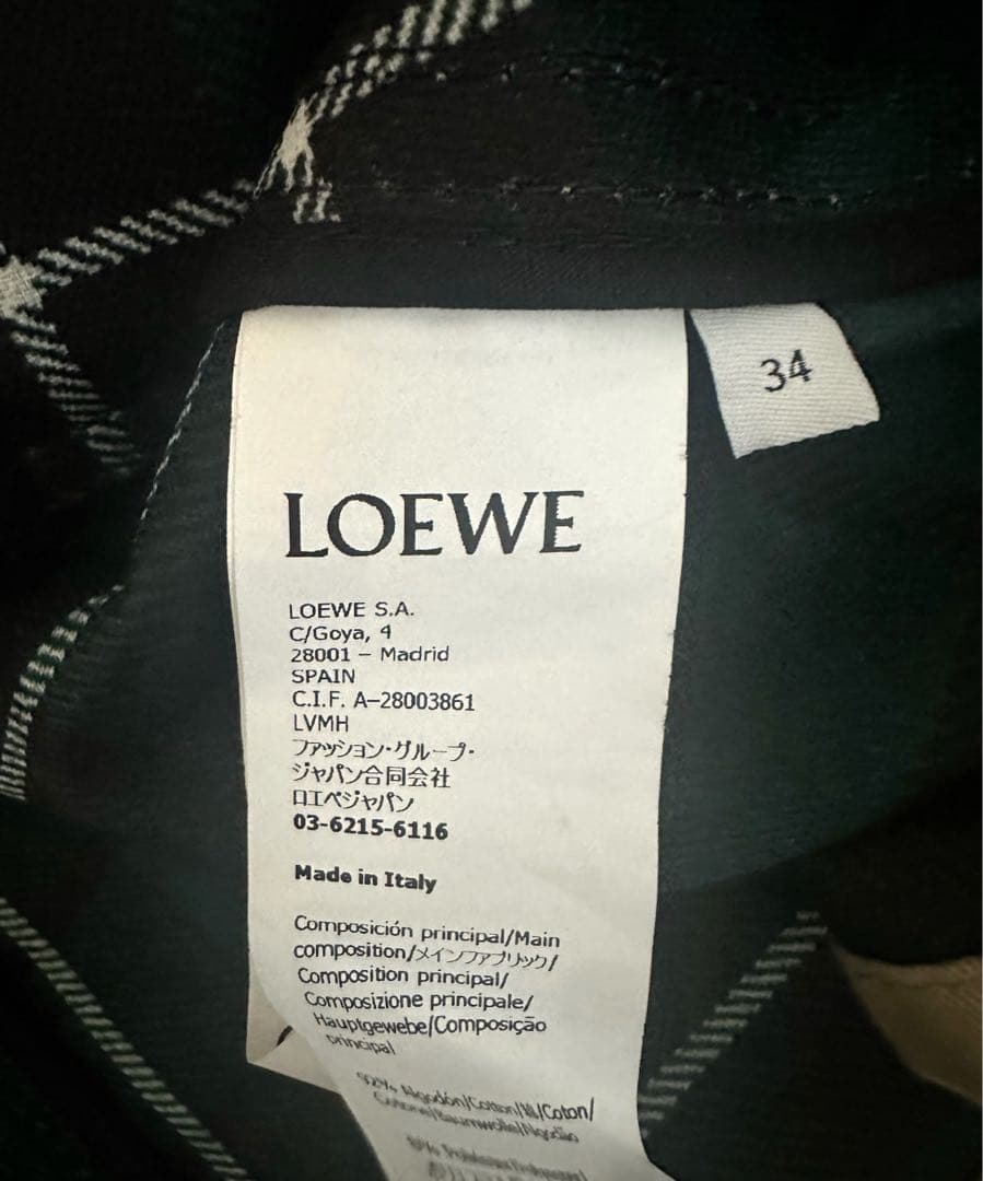 今月掲載終了最終値下【LOEWE】トラペーズ コットンジャケット/サイズ34
