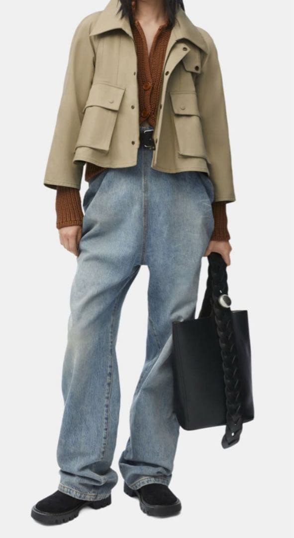 今月掲載終了最終値下【LOEWE】トラペーズ コットンジャケット/サイズ34