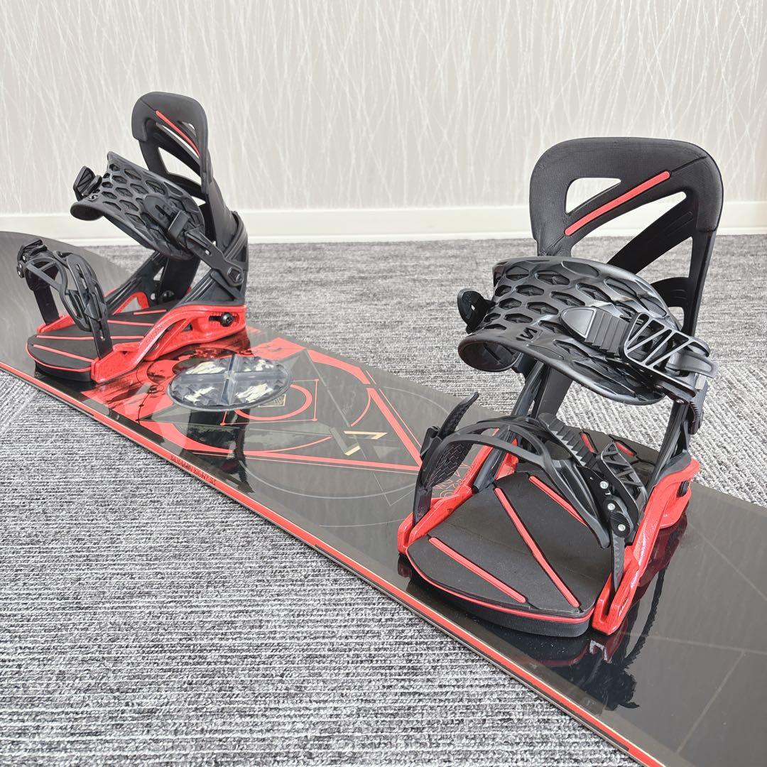 15美品❗️超豪華❗️サロモン メンズスノーボードセット★スノボ153cm+ビン付