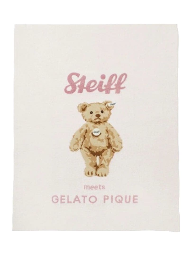 ★新品タグ付★ジェラートピケ シュタイフJamesジャガードマルチカバーピンク★