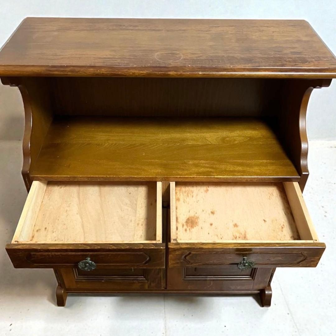 【希少】karimoku コロニアル　カリモク家具　電話台　高級家具