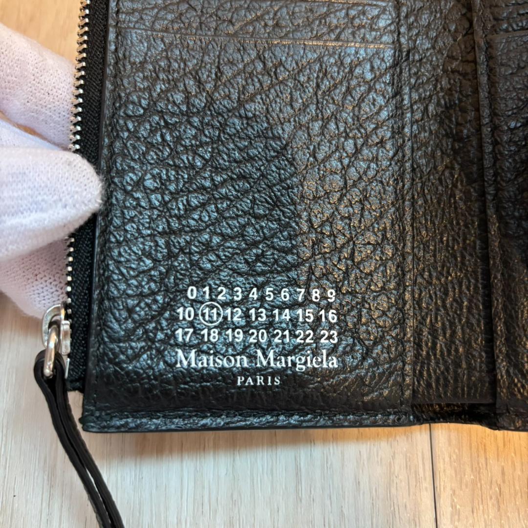 【未使用級】メゾンマルジェラ スリーフォールドウォレット 財布 4ステッチ