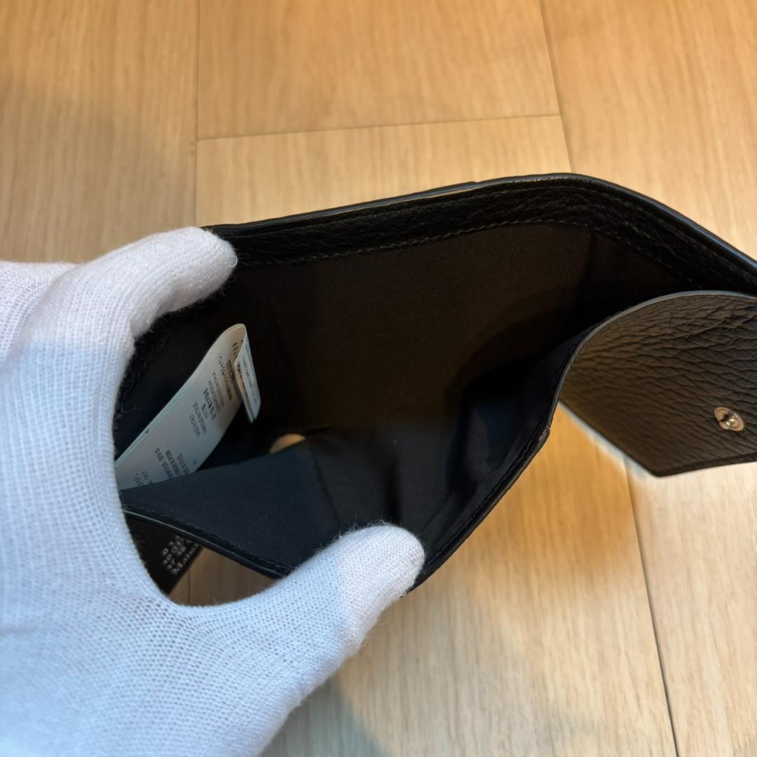 【未使用級】メゾンマルジェラ スリーフォールドウォレット 財布 4ステッチ