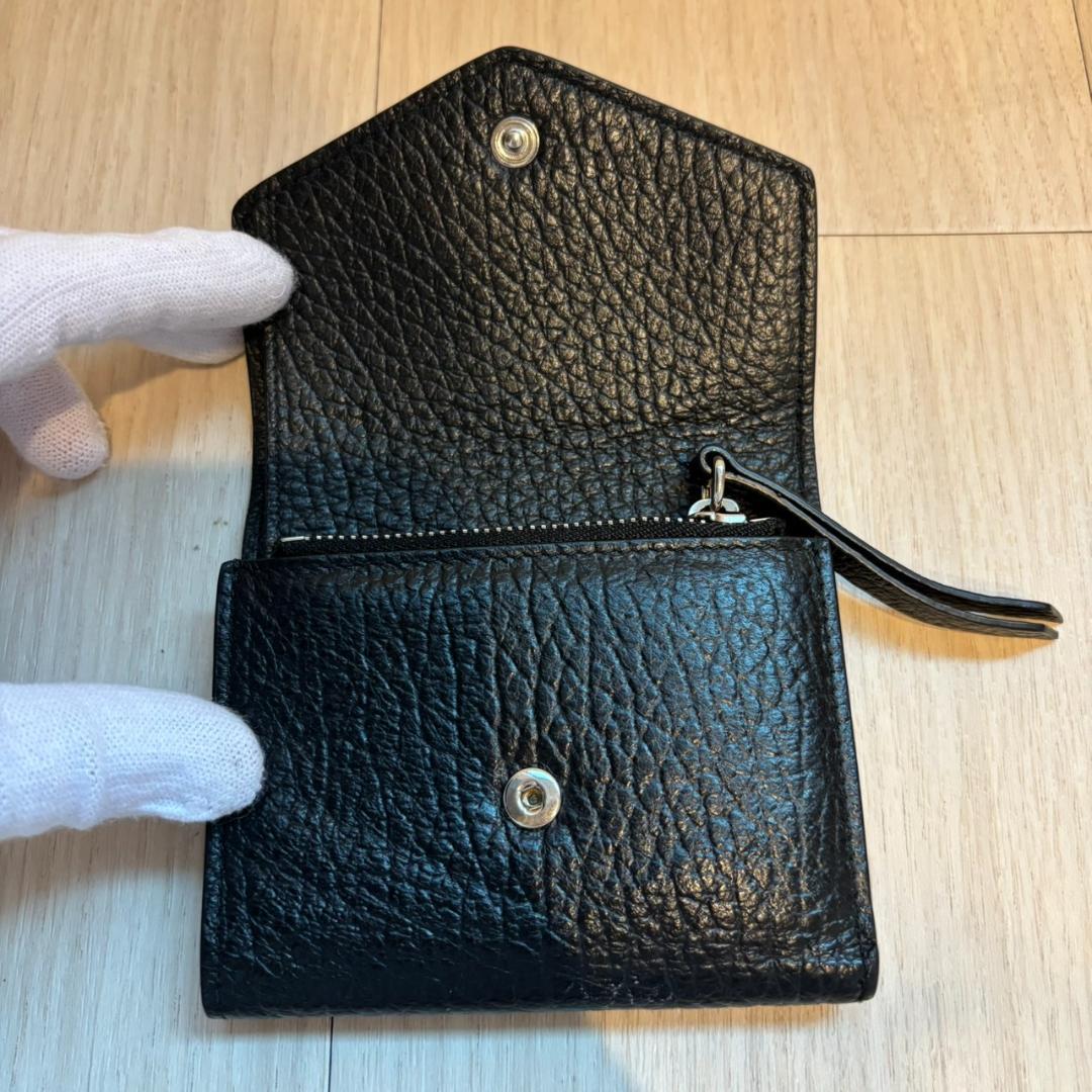 【未使用級】メゾンマルジェラ スリーフォールドウォレット 財布 4ステッチ