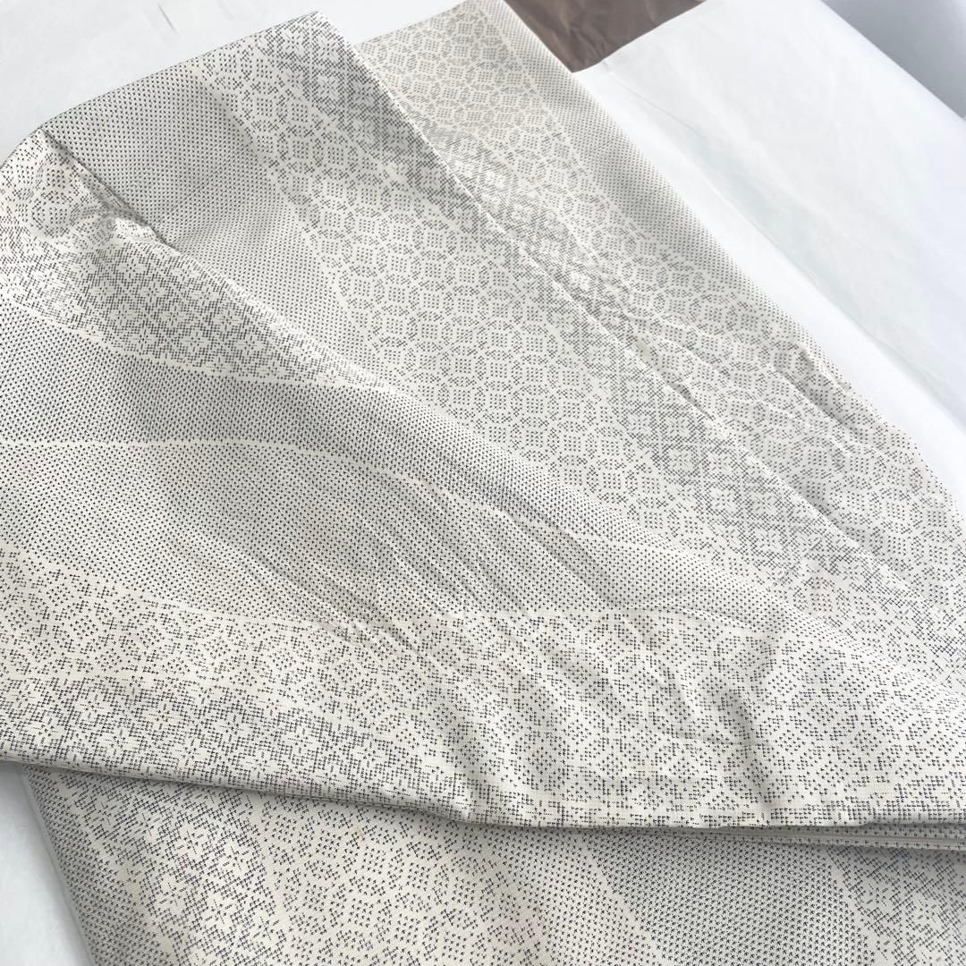 白大島　大島紬　袷仕立て