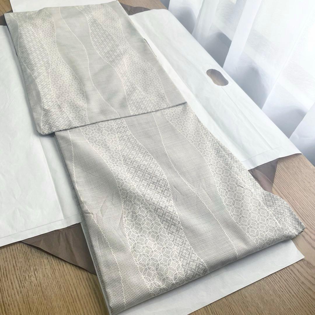 白大島　大島紬　袷仕立て