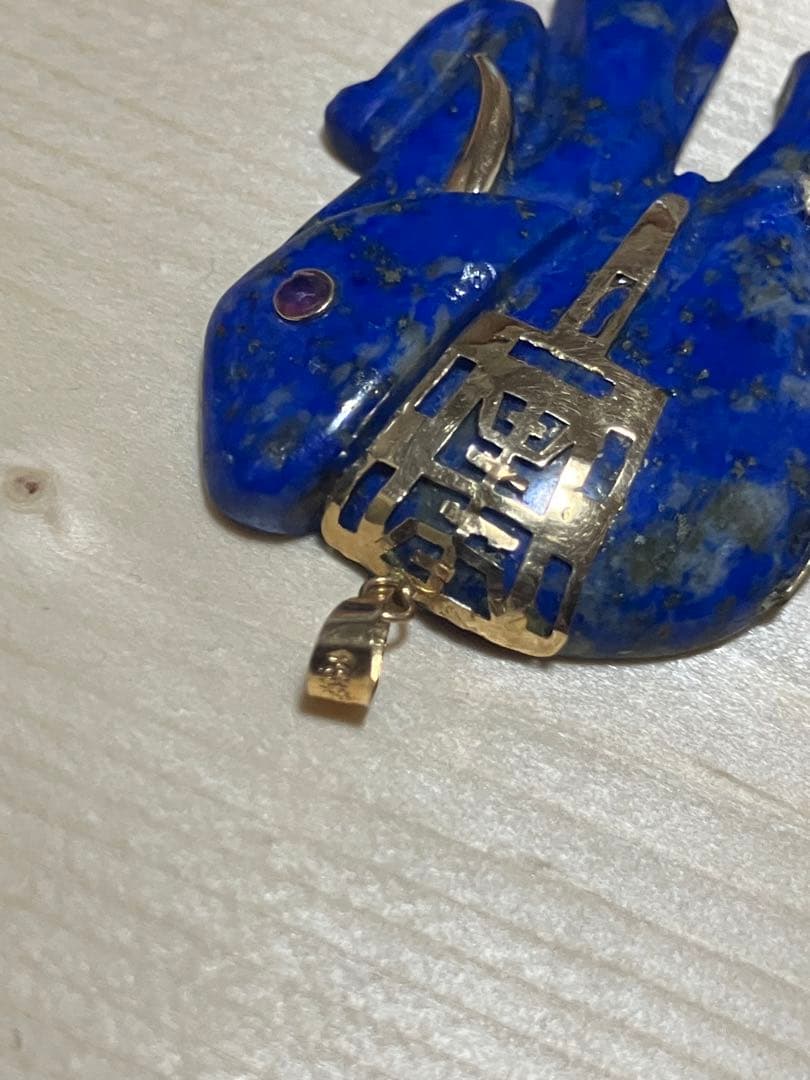 14K 585 ラピス　象　ゾウ　エレファント　チャーム