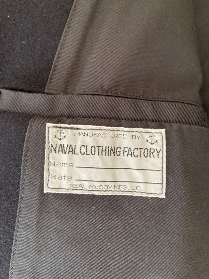 【HERO】リアルマッコイズ　ネイビー ウール ピーコート 【サイズ38】