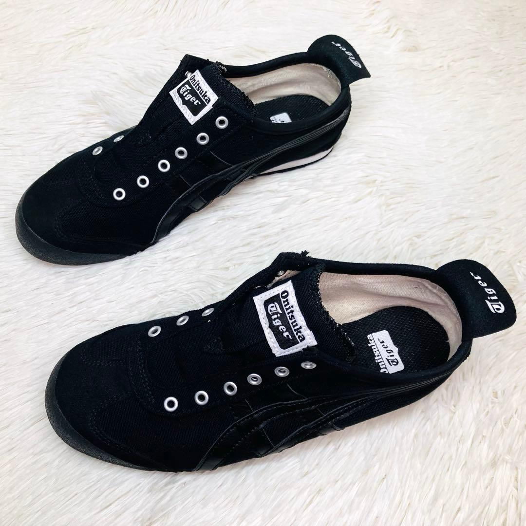 【未使用級】オニツカタイガー 24㌢メキシコ 66 スリッポン　ブラック