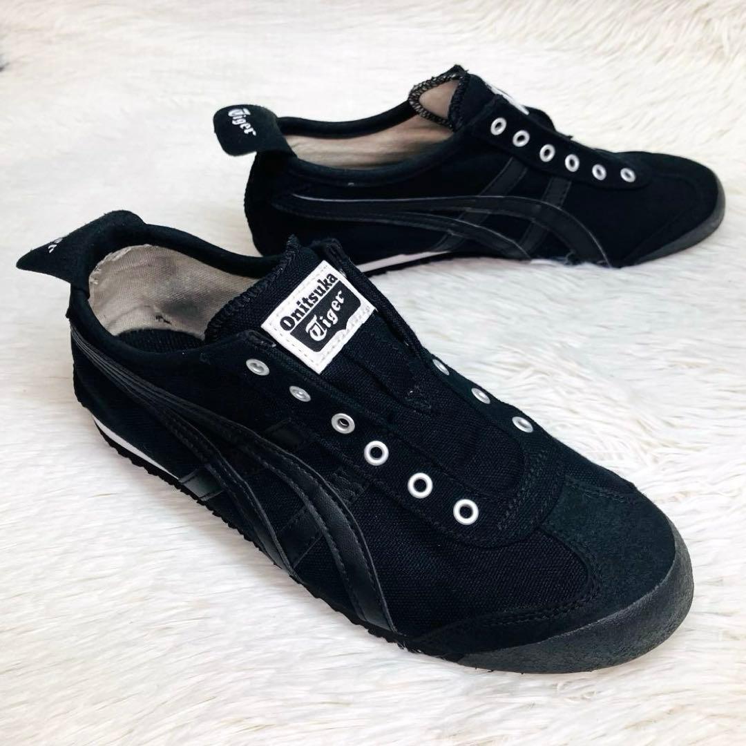 【未使用級】オニツカタイガー 24㌢メキシコ 66 スリッポン　ブラック