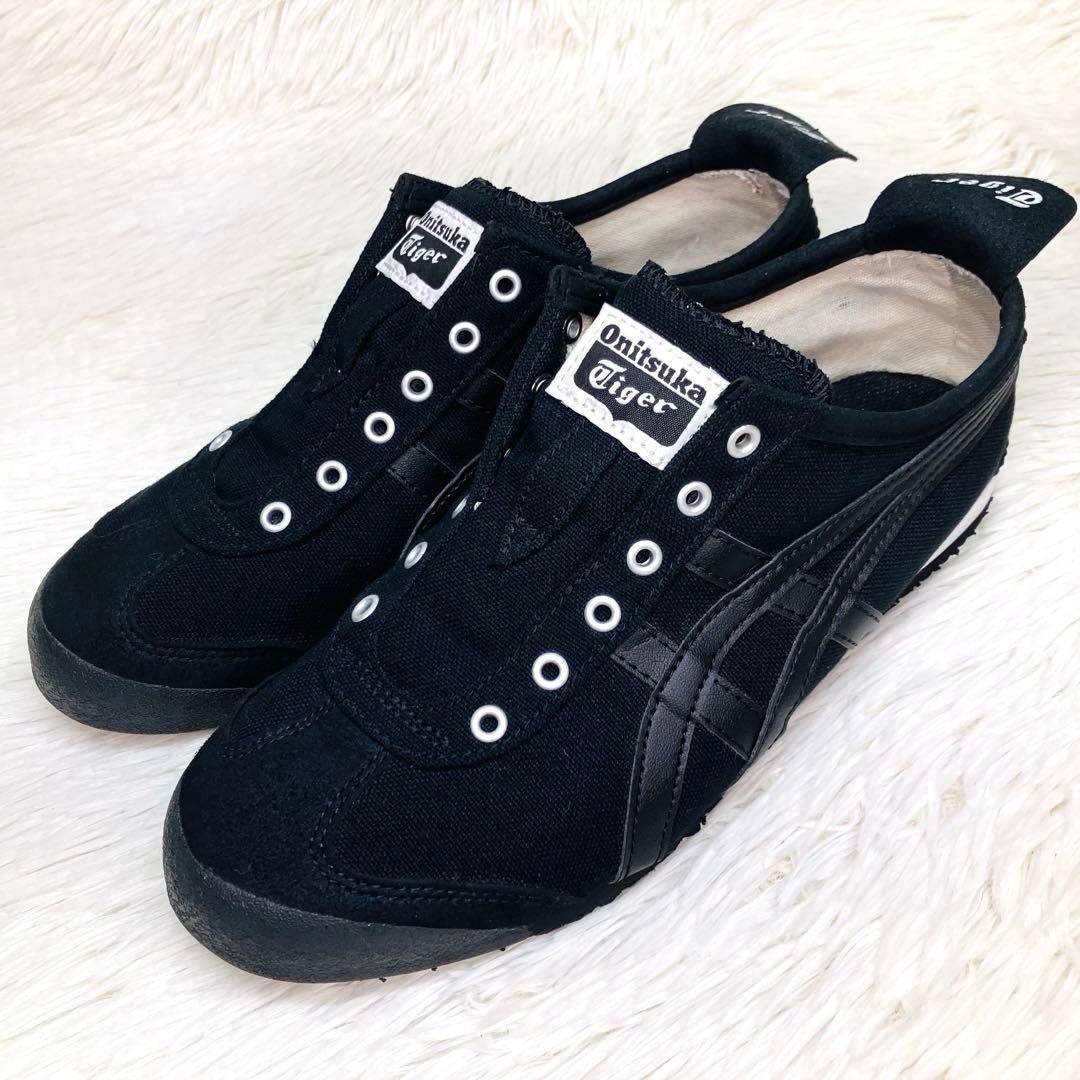 【未使用級】オニツカタイガー 24㌢メキシコ 66 スリッポン　ブラック